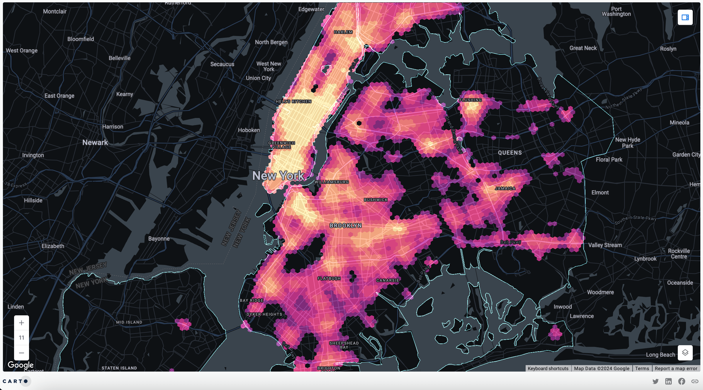 Hotspot Analysis using CARTO